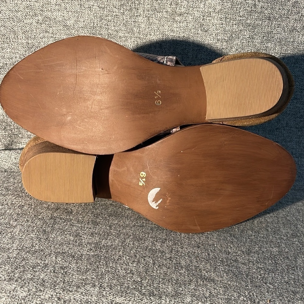 Diba Shy Town Leather Snake and Cognac Shoe. NEW - Picture 5 of 6